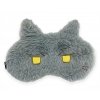 Maska na oči na spaní šedá naštvaná kočka
