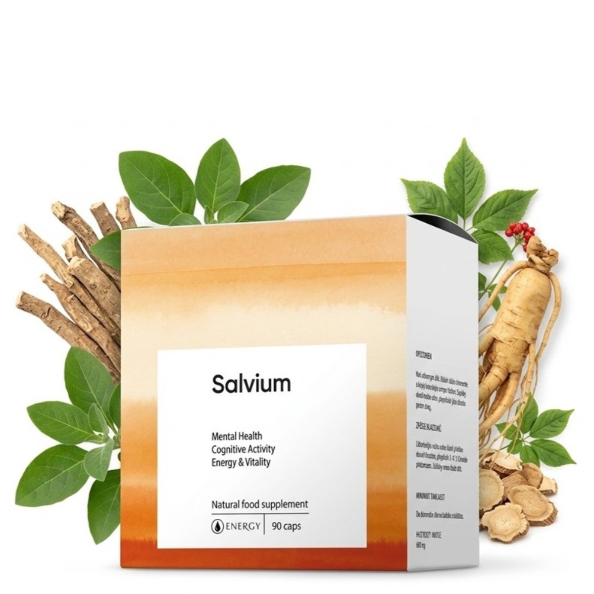 Az Energy Salvium összetétele: ashwagandha, ginzeng, magnézium és B-vitaminok