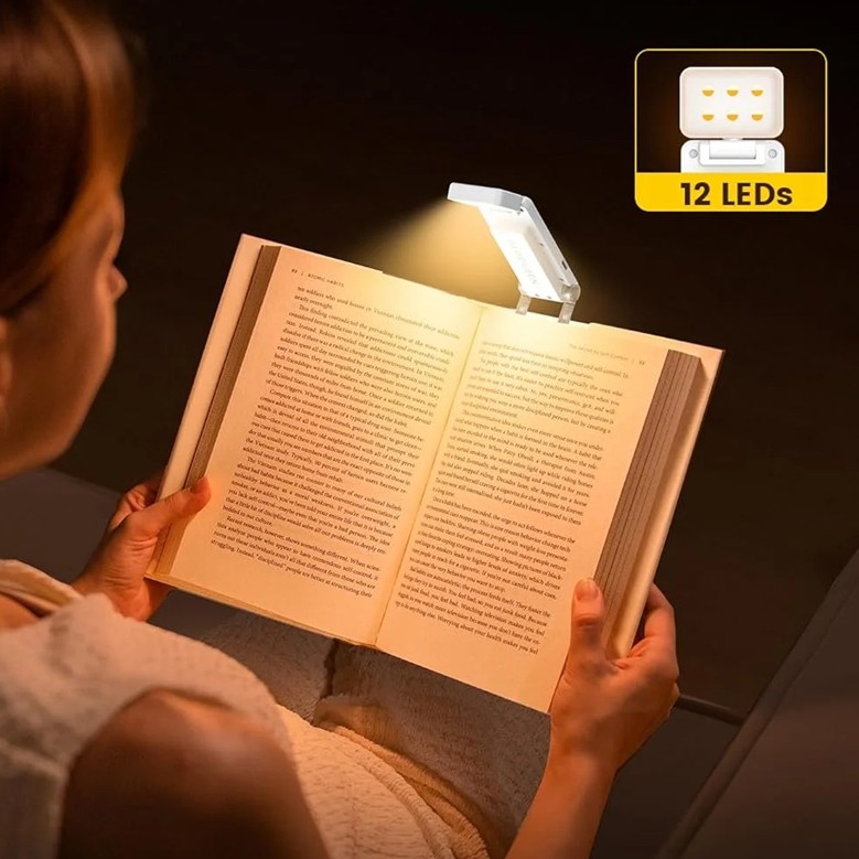 Glocusent csíptetős olvasólámpa – széles és egyenletes megvilágítás