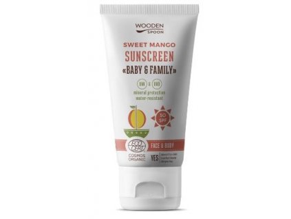 Napbarnító testápoló Mango Baby & Family SPF50 WoodenSpoon - 150ml