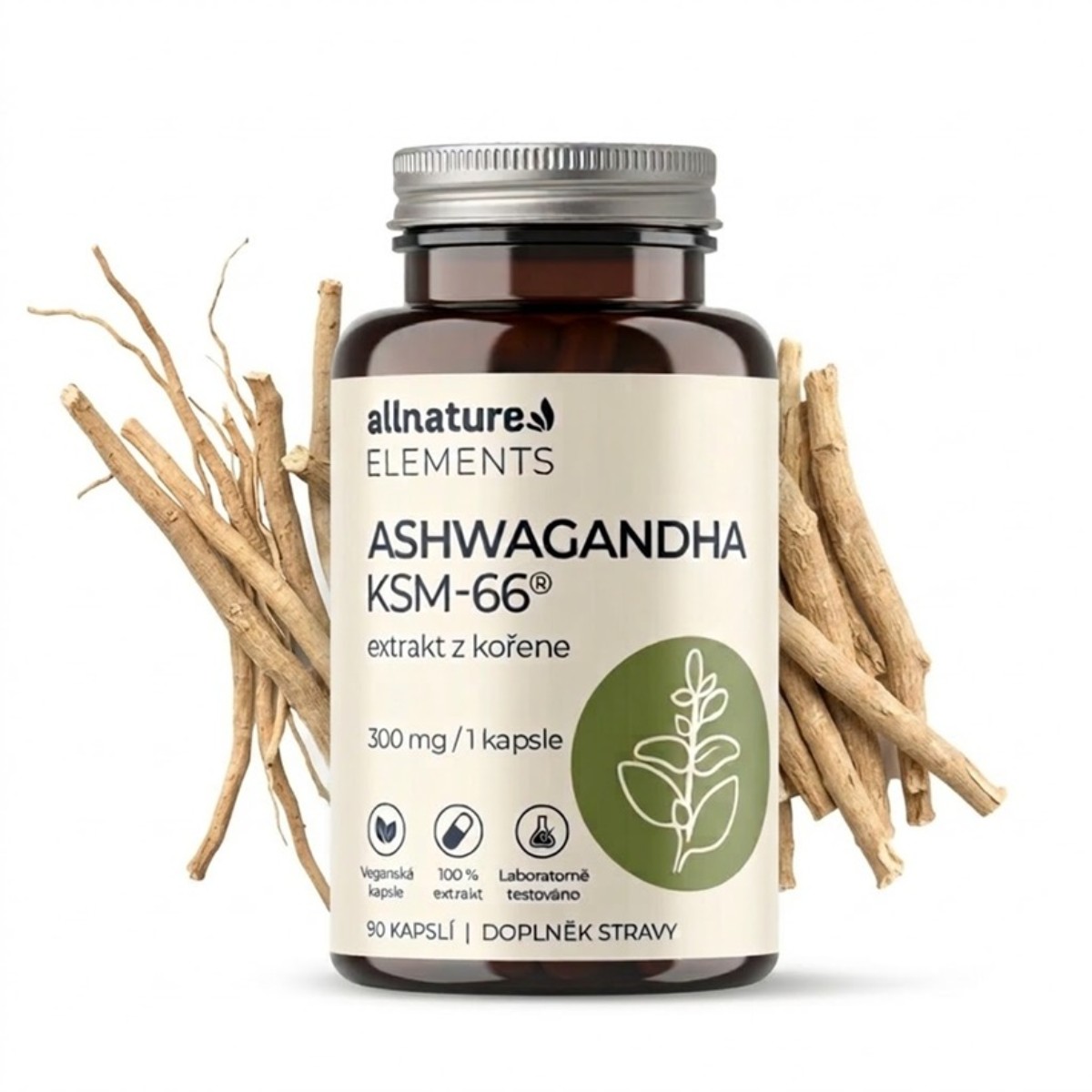 Kapsuly ashwagandha KSM-66 300 mg štandardizácia 5 % withanolidov