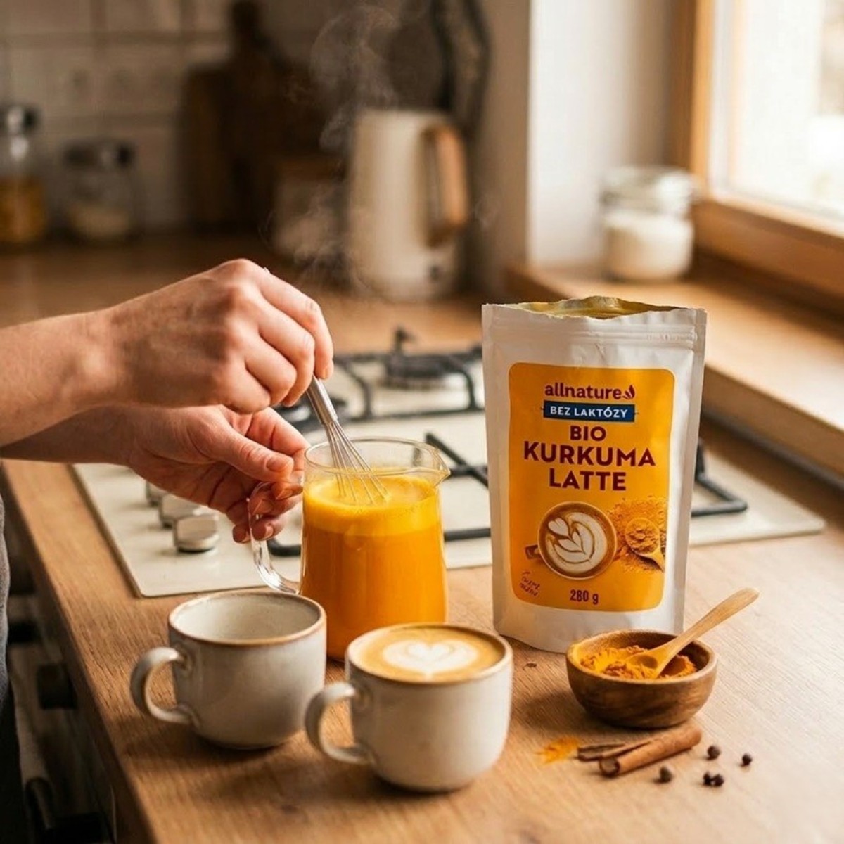 Zdravý nápoj Allnature Kurkuma Latte BIO