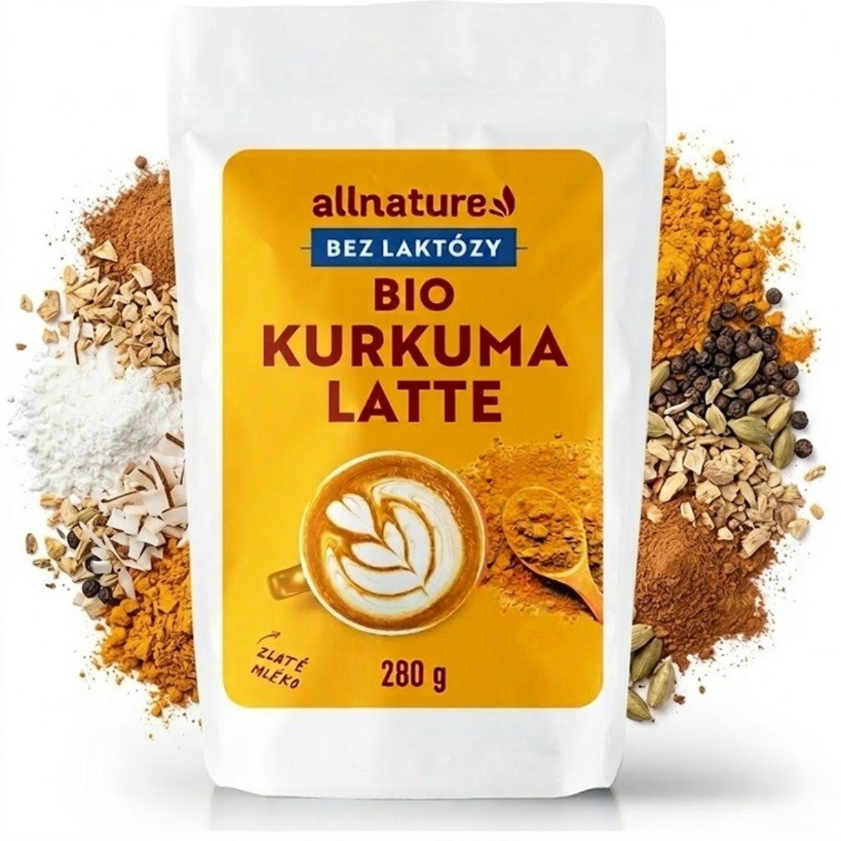 Príprava Allnature Kurkuma Latte BIO