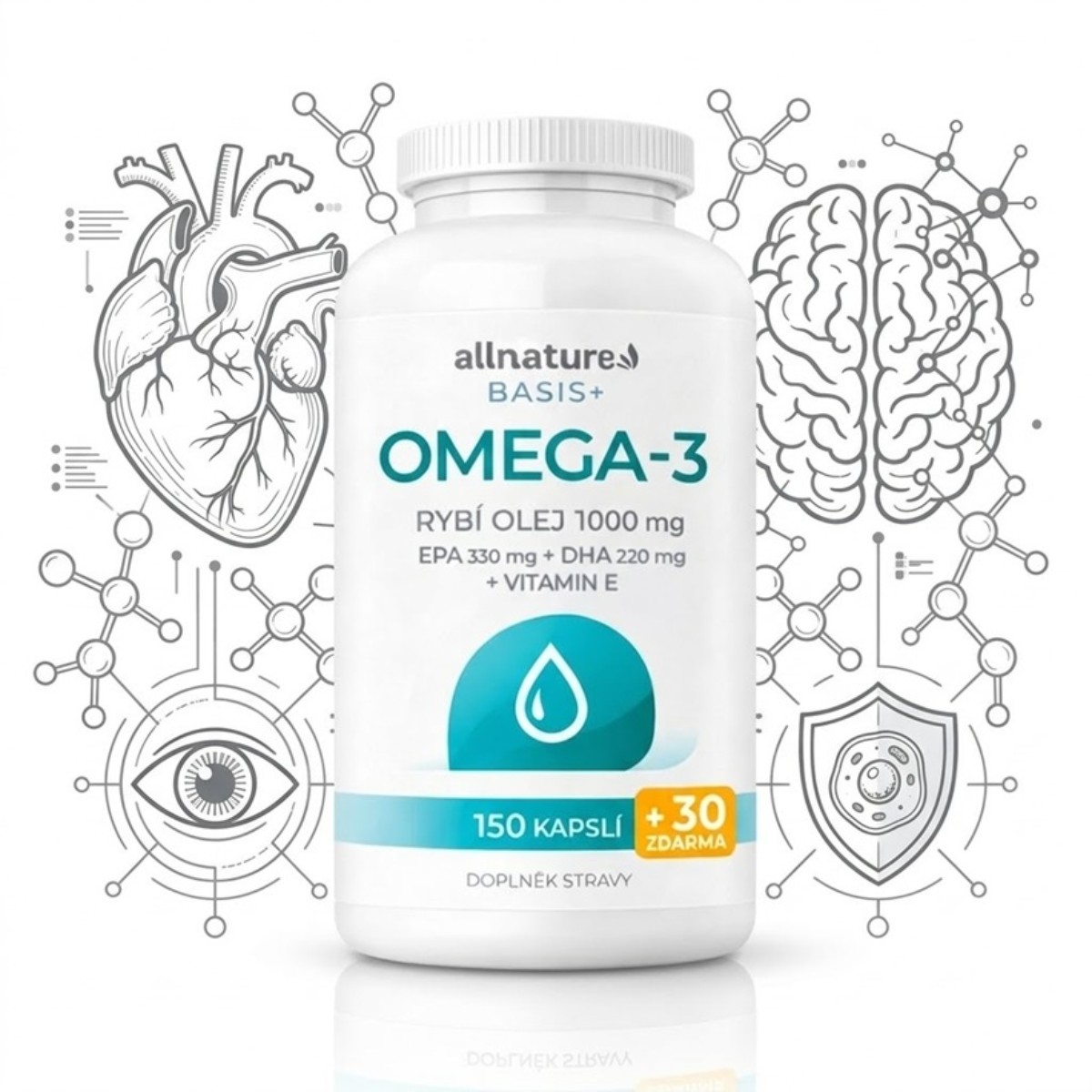 Omega 3 kapsuly pre dospelých vrátane tehotných a dojčiacich žien