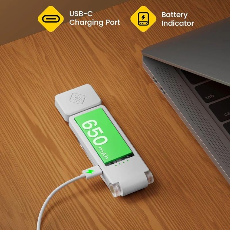 Dobíjacia lampička na čítanie Glocusent – výdrž až 100 hodín a USB-C