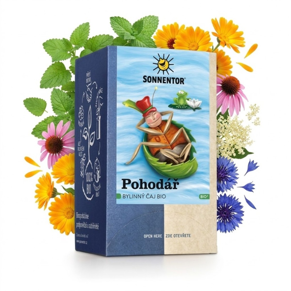 Príprava bylinného čaju Sonnentor Pohodár