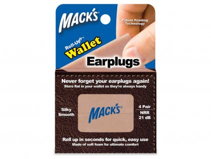 Mack's Rolovací špunty do uší do peněženky