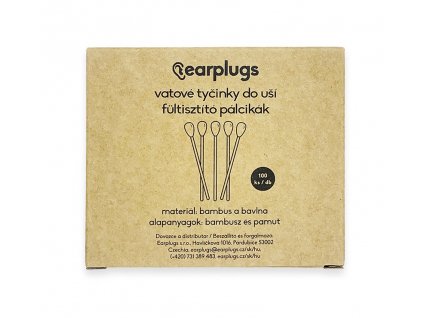 Earplugs.cz vatové tyčinky do uší bambus