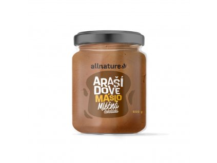 allnature arasidove maslo s mlecnou cokoladou 500 g