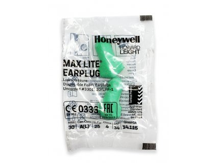 Howard Leight Max Lite zelené špunty do uší 1 pár hygienické balení