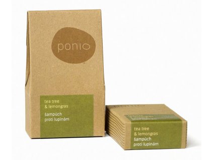 Ponio tuhý šampon proti lupům Tea tree lemongras balení