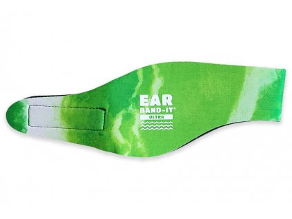 Ear band it Ultra batikovaná čelenka na plavání zelená