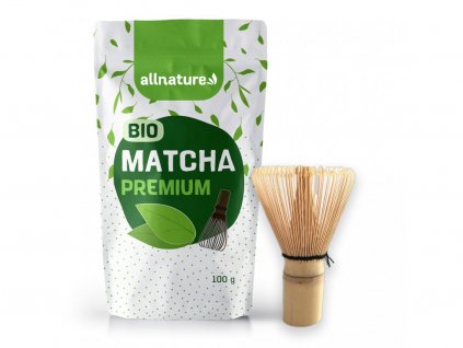 Allnature Matcha Tea 100g & Japonská metlička  Zvýhodnené balenie