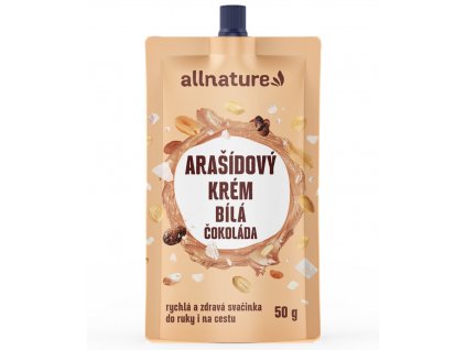 allnature arasidovy krem s bilou cokoladou 50 g.png