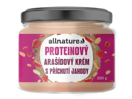 allnature arasidovy protein krem prichut jahoda 220 g
