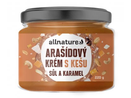 allnature arasidovy krem s kesu soli a karamelem 220 g