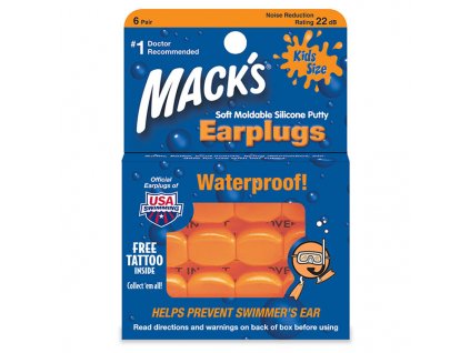 Mack's dětské měkké silikonové tvarovatelné špunty do uší