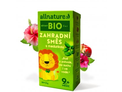 Allnature BIO Detský čaj Záhradná zmes s medovkou 20x1,5 g