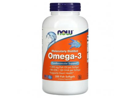 Now Omega 3 (rybí olej) 1000 mg 200 kapsúl