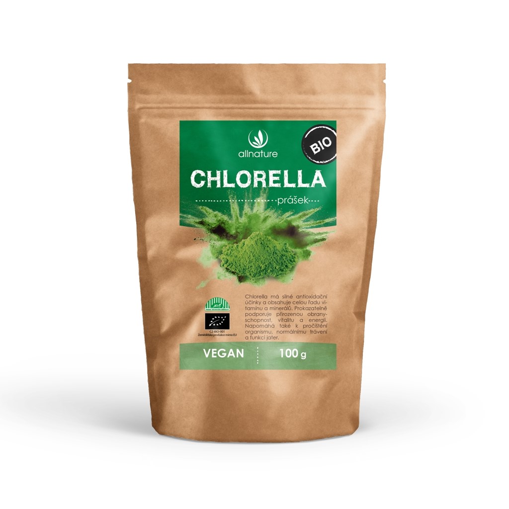 Allnature Chlorella prášok Bio 100 g