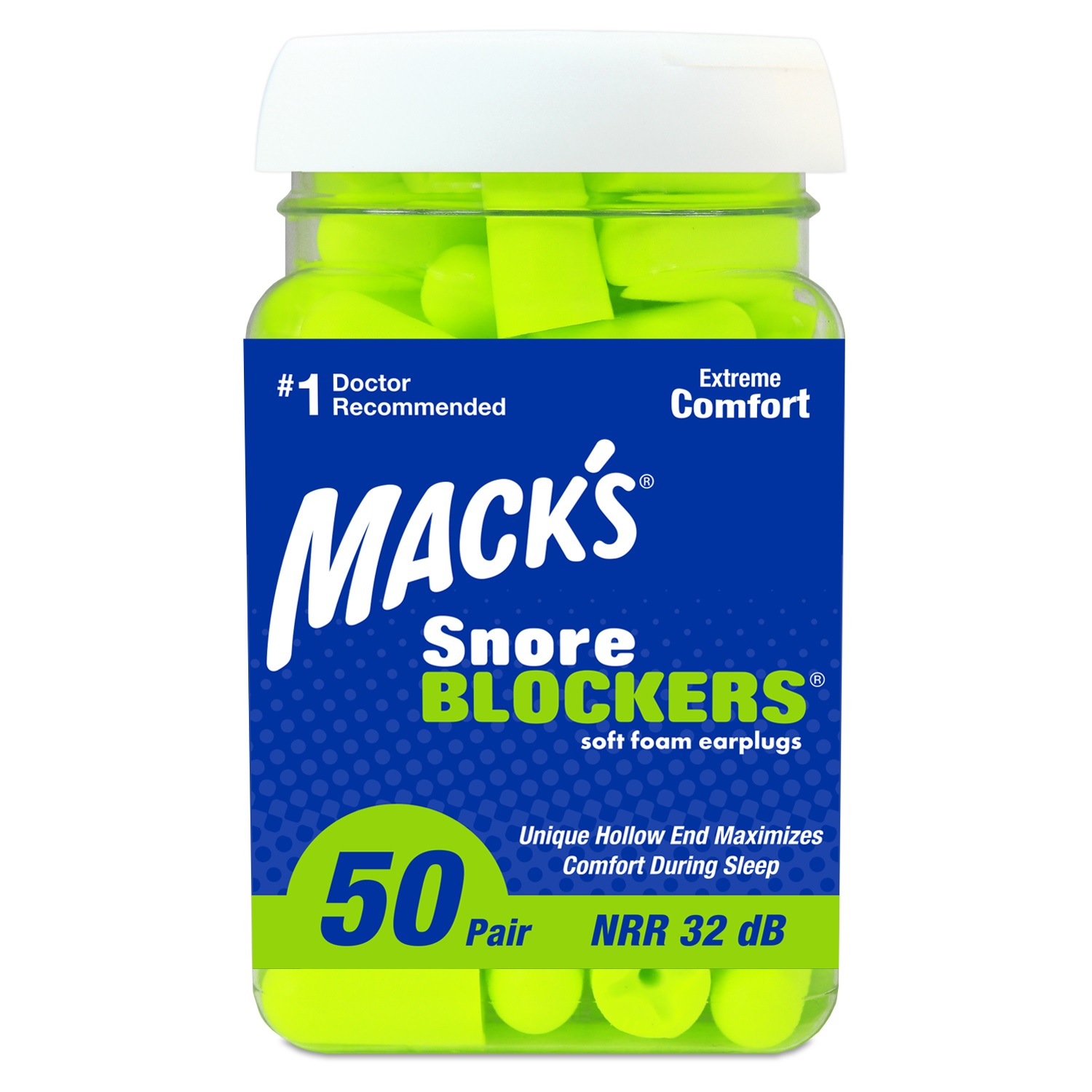 Mack's Snore Blockers Štuple proti chrápaniu 12 párov Veľkosť balenia: 50 párov