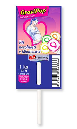 GraviPop® lízatko pri nevoľnosti v tehotenstve 1 ks