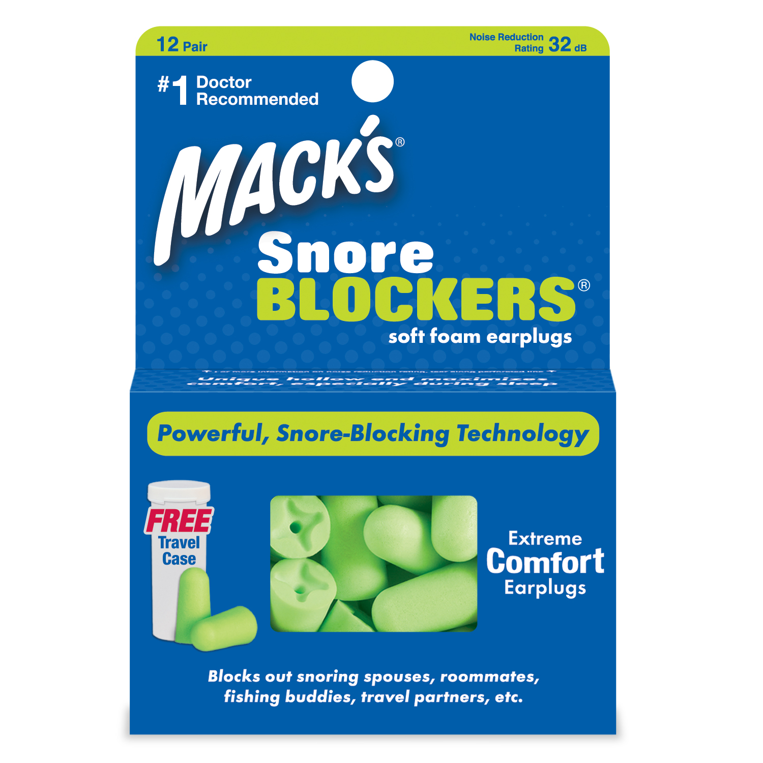 E-shop Mack's Snore Blockers Štuple proti chrápaniu 12 párov Veľkosť balenia: 12 párov