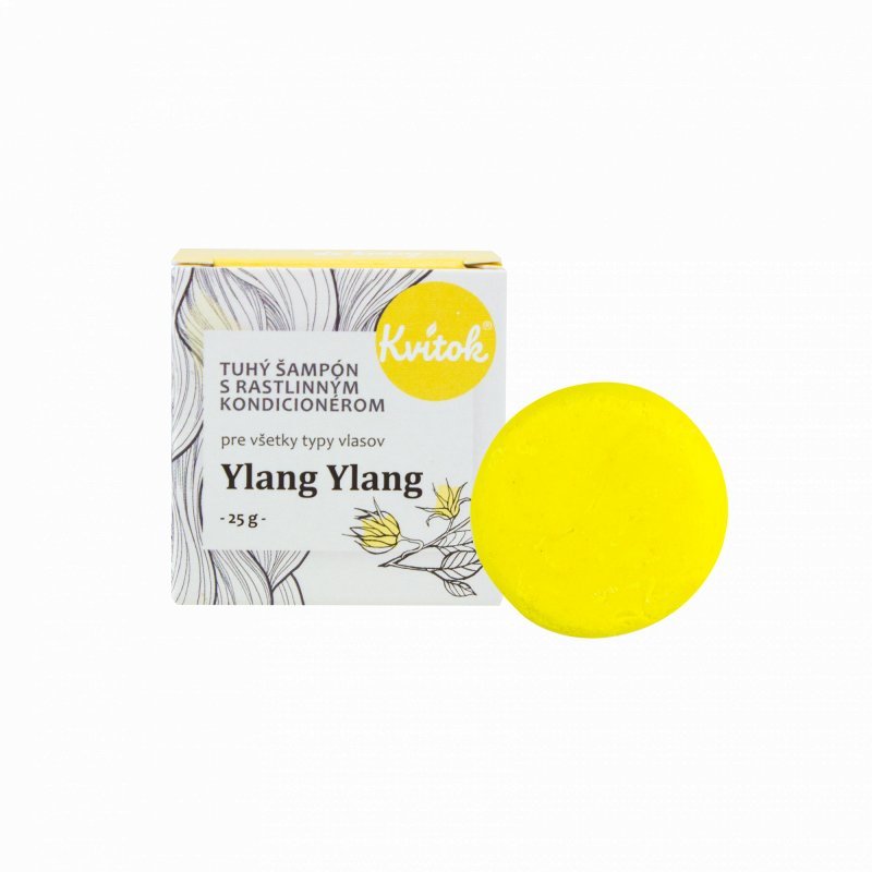 E-shop Kvitok Tuhý šampón s kondicionérom pre svetlé vlasy Ylang Ylang Obsah: 25g