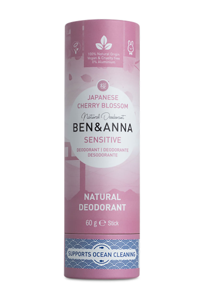 E-shop Ben & Anna Tuhý dezodorant Sensitive (60 g) - Čerešňový kvet