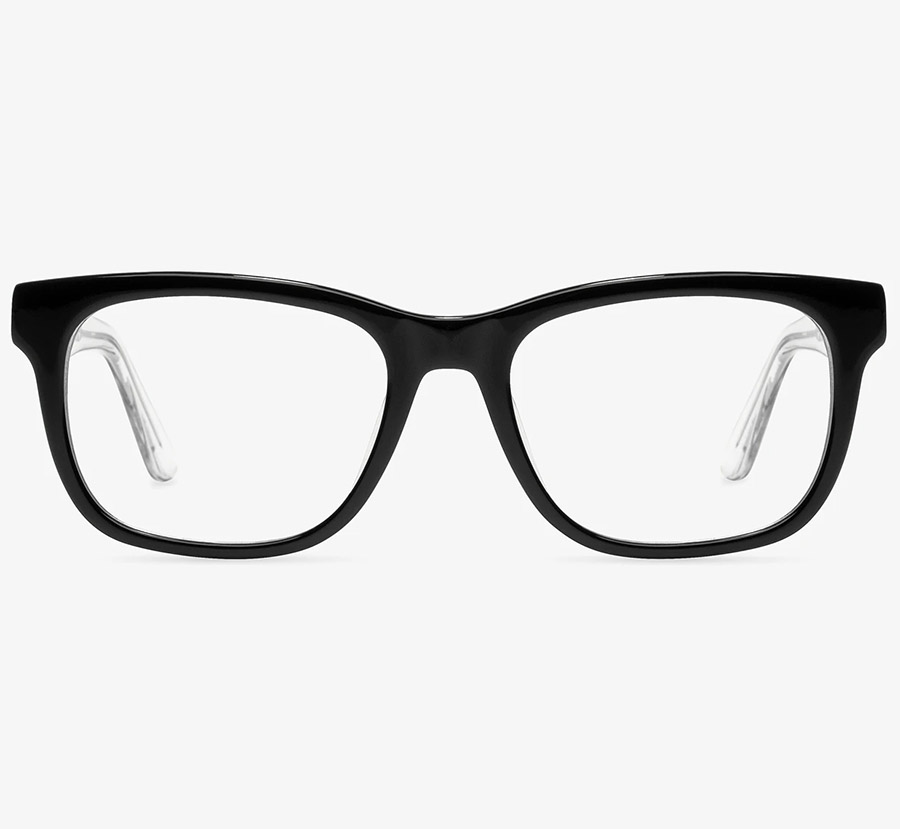 E-shop D.Franklin Usher okuliare proti modrému svetlu Farba: Čierna / biele ručičky