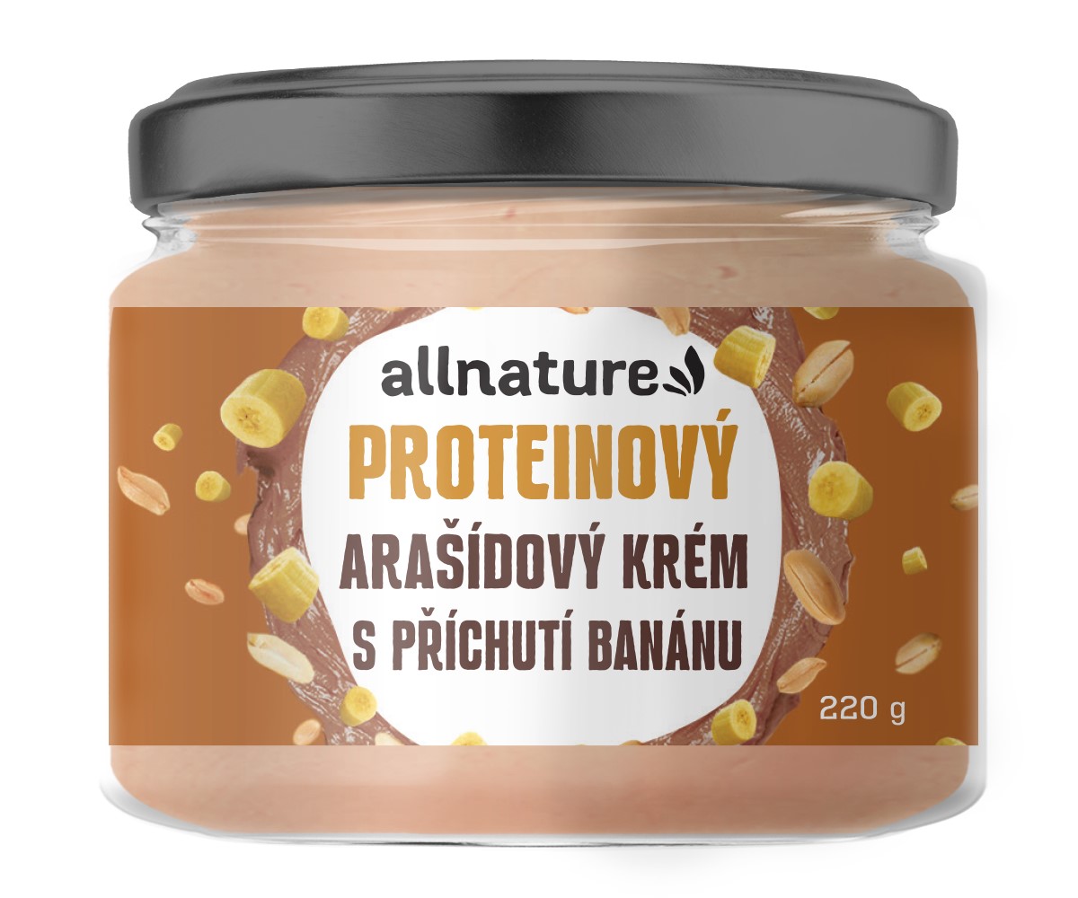 E-shop Allnature Arašidový proteín krém – príchuť banán 220 g