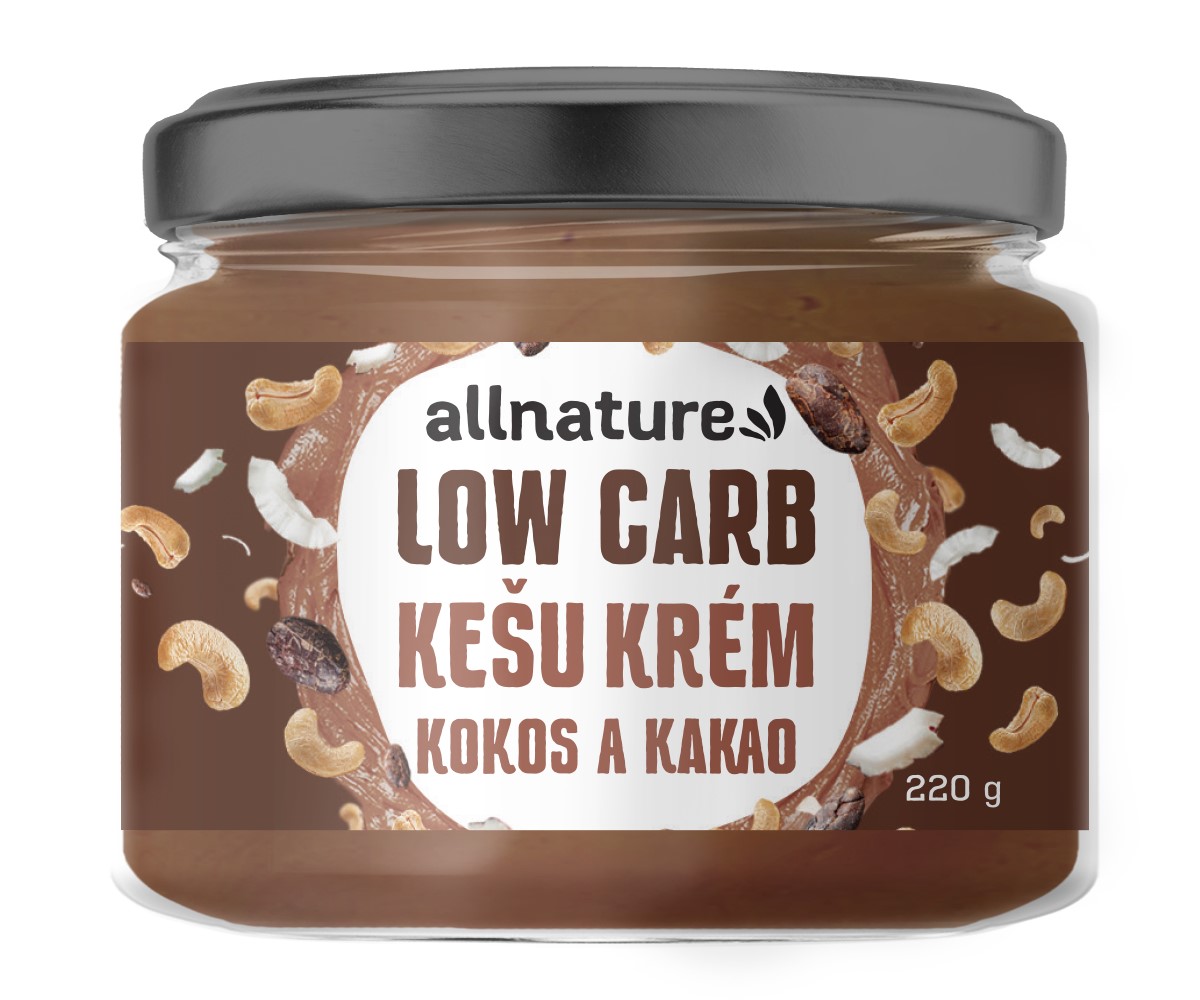 E-shop Allnature Kešu krém LOW carb - kokos a kakao 220 g