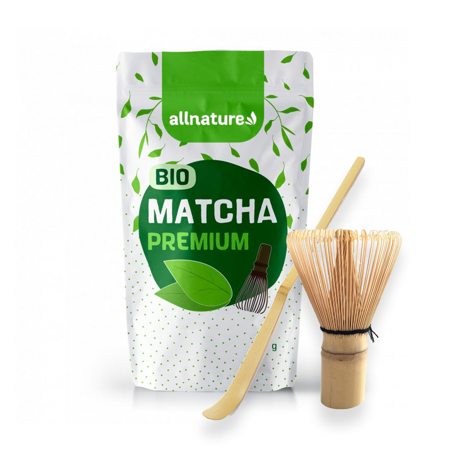 E-shop Allnature Matcha Tea 100g & Japonská metlička & Bambusová lyžička