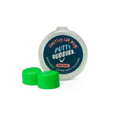 E-shop Putty Buddies - 1 pár Plávajúce silikónové štuple do uší Farba: Zelená