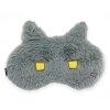 Maska na oči na spaní šedá naštvaná kočka