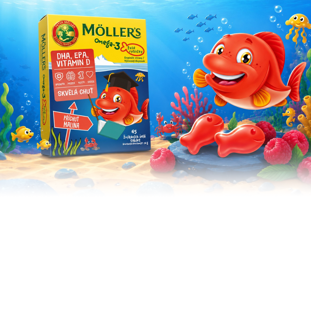 Omega-3 Želé rybičky s příchutí Malina
