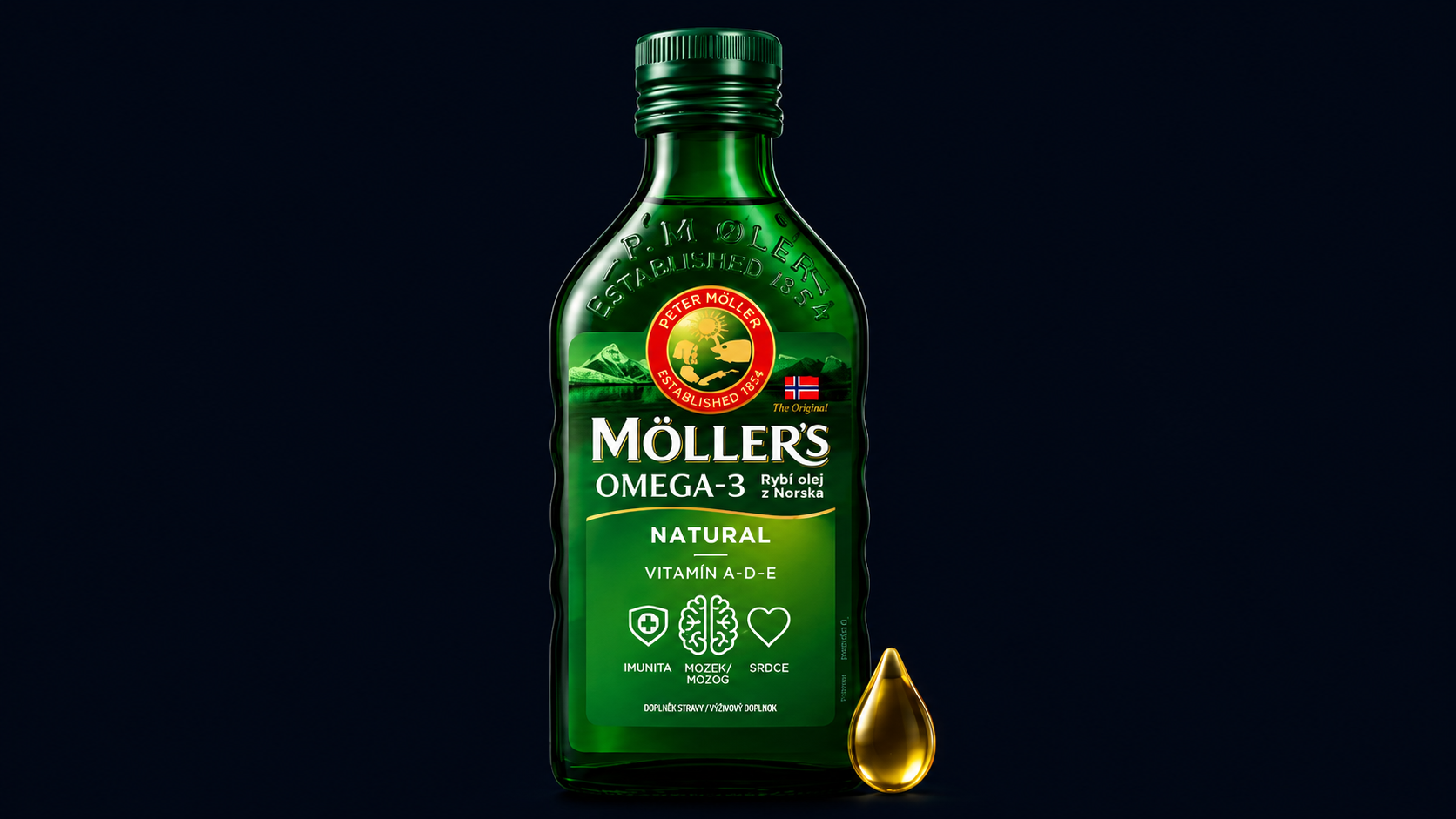 Möller´s Omega-3 Rybí olej Natural 250 ml