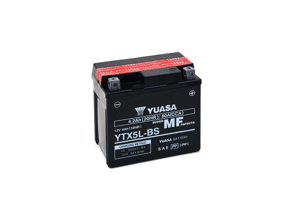 Motobaterie YUASA (originál) YTX5L-BS, 12V,  4Ah
