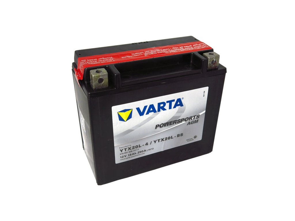 Motobaterie VARTA YTX20L-BS, 18Ah, 12V