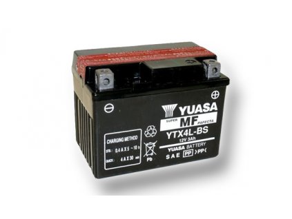 Motobaterie YUASA (originál) YTX4L-BS, 12V,  3Ah