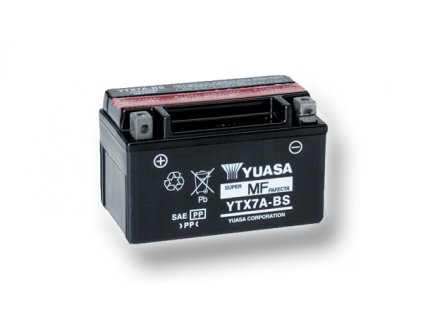 Motobaterie YUASA (originál) YTX7A-BS, 12V,  6Ah