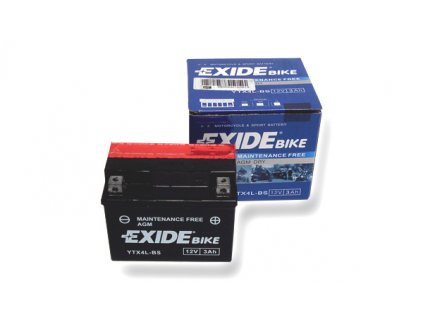 Motobaterie Exide ETX4L-BS, 12V, 3Ah, 50A