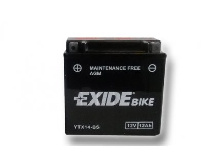 Motobaterie Exide ETX14-BS, 12V, 12Ah, 200A