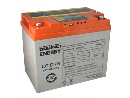 DEEP CYCLE (GEL) baterie GOOWEI ENERGY OTD75, 75Ah, 12V