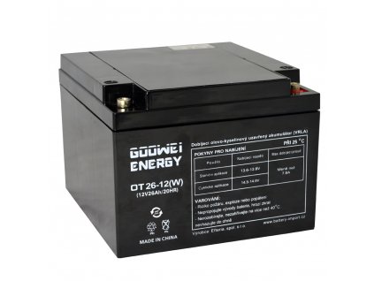Trakční (GEL) baterie GOOWEI ENERGY OTL26-12, 26Ah, 12V