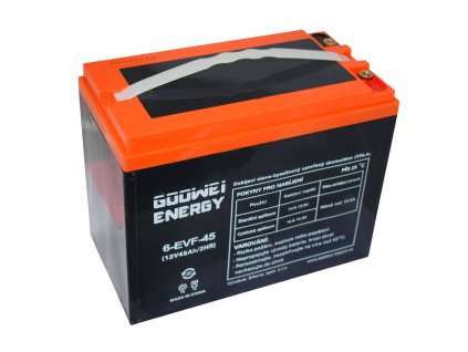 Trakční (GEL) baterie GOOWEI ENERGY 6-EVF-45, 45Ah, 12V