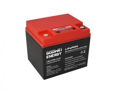 GOOWEI ENERGY trakční baterie (LiFePO4) CNLFP38-12.8, 38Ah, 12.8V