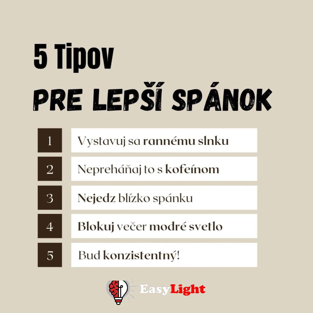 5 Praktických tipov pre lepší spánok