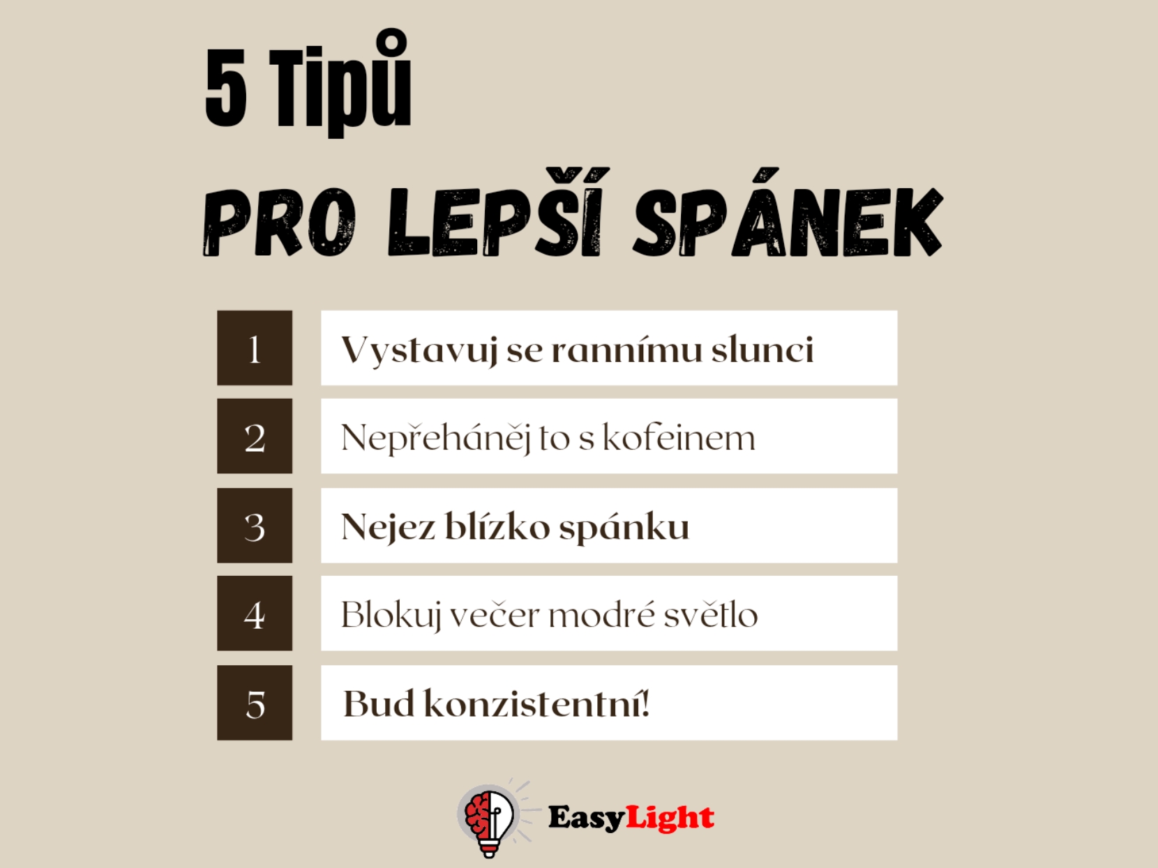 5 praktických Tipů pro lepší spánek