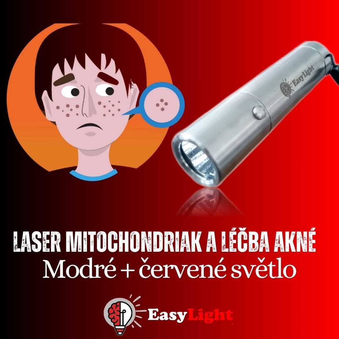 Laser mitochondriak, modré + červené světlo a léčba akné